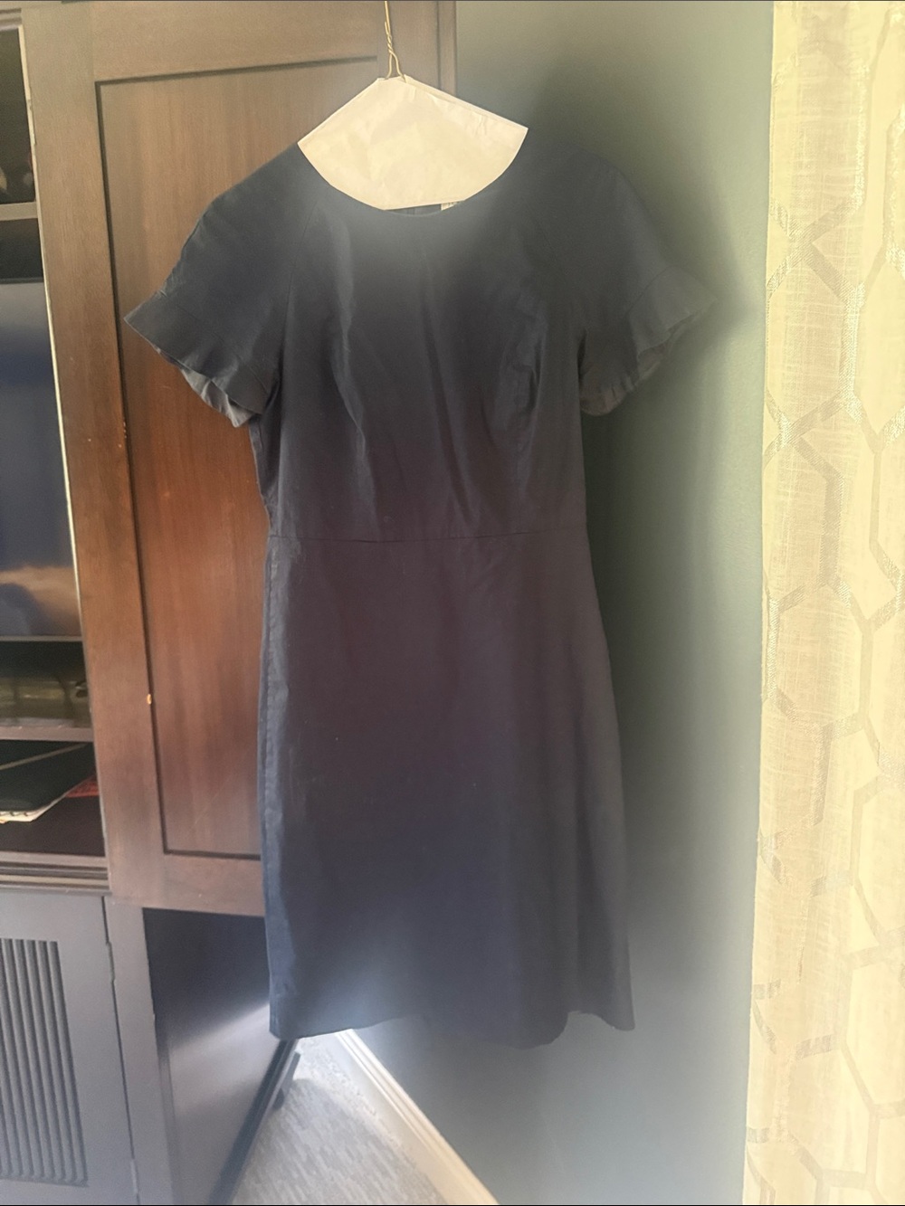 J. Crew Navy Short-Sleeve A-Line Mini Dress